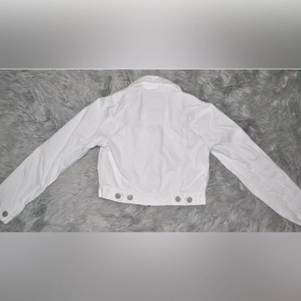 POLO RALPH LAUREN White Denim Jean Jacket M 10-12 Girls
